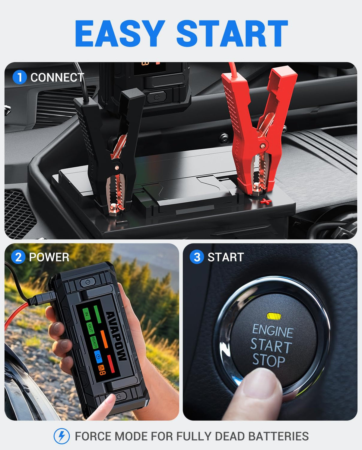 10000A Portable Battery Jumper Starter with 4" HD Display X67298