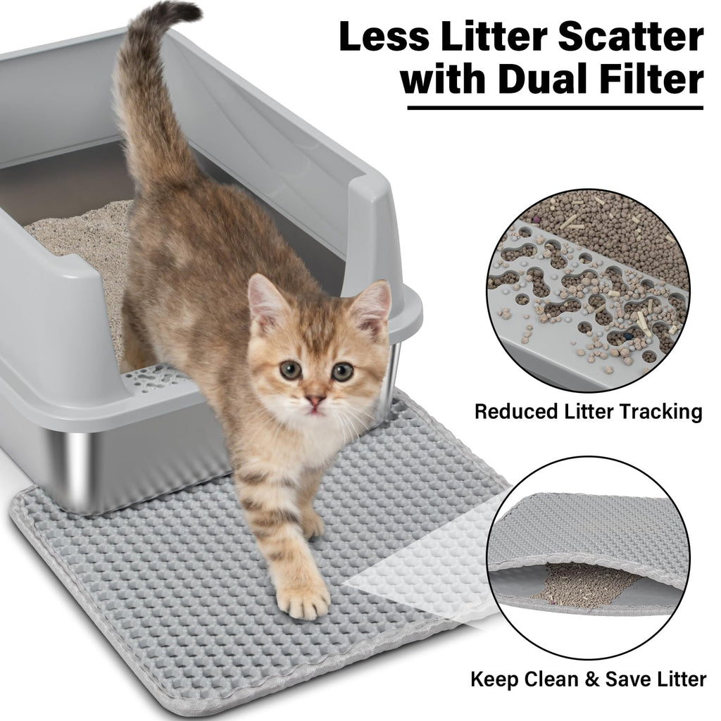 Stainless Steel Litter Box with Lid J148