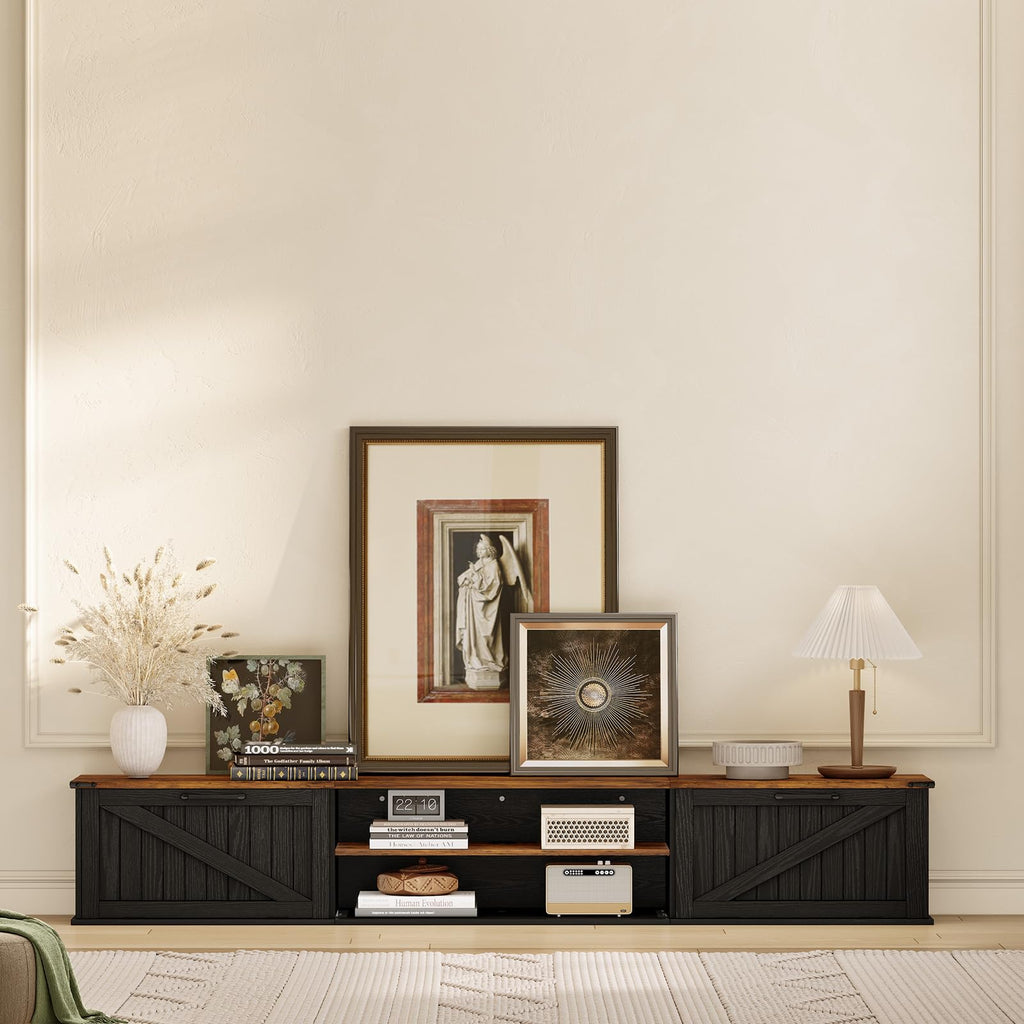 70" Black Floating TV Stand C193