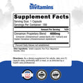Cinnamon Capsules 4,000 mg Equivalent 180 Capsules S461346