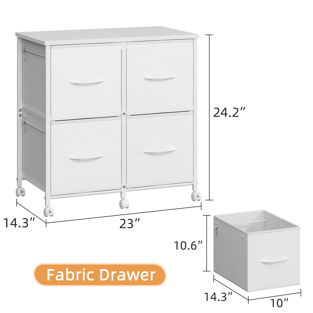 4 Drawer Mobile Lateral File Cabinet V994911