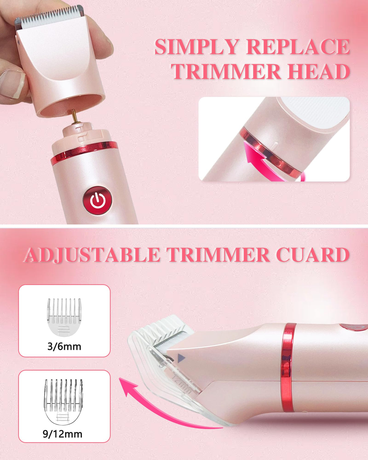 3-in-1 Rechargeable Waterproof Bikini Trimmer K516