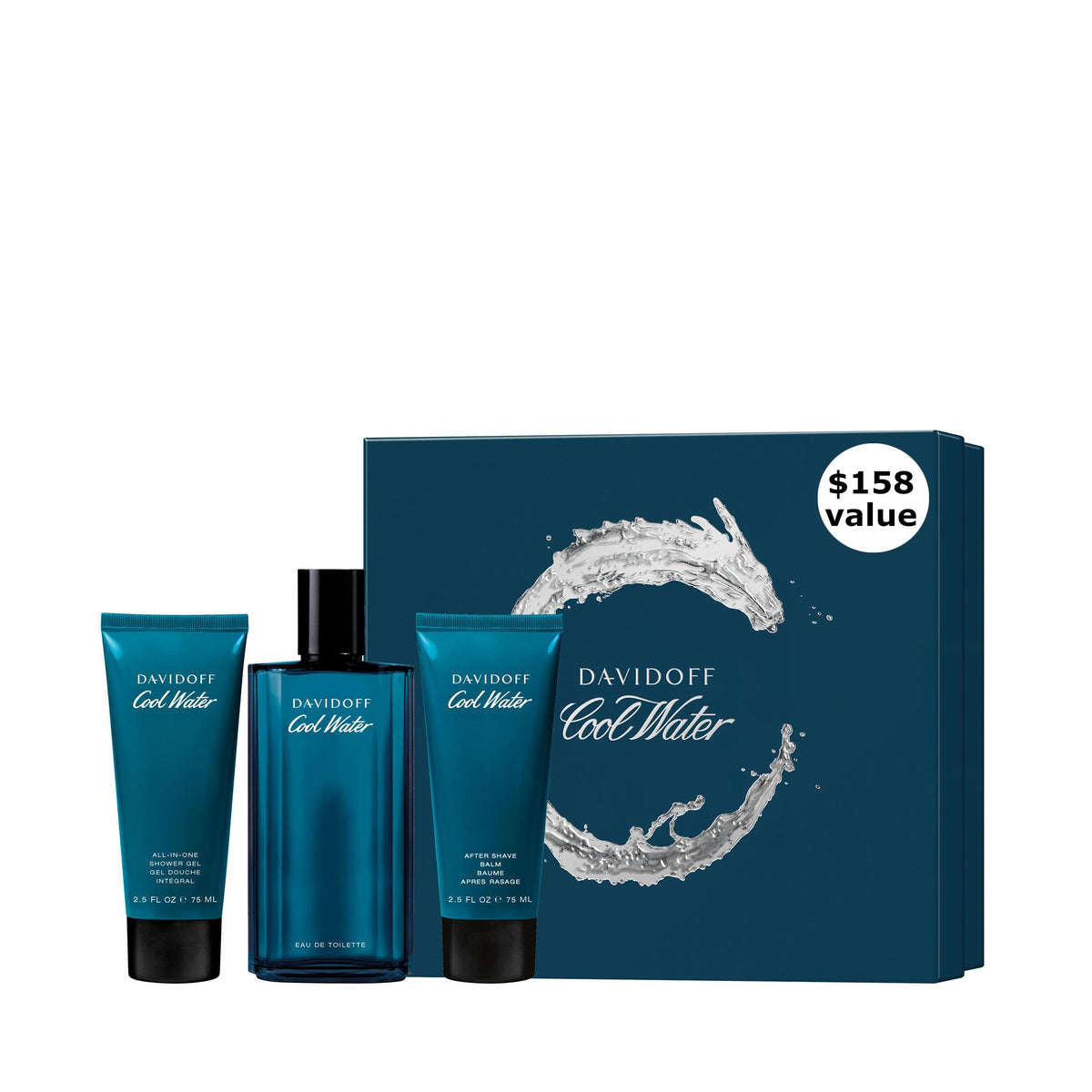 Eau de Toilette 3-Piece Set 4.2 oz EDT 2.5 oz Shower Gel 2.5 oz After Shave Balm C82254