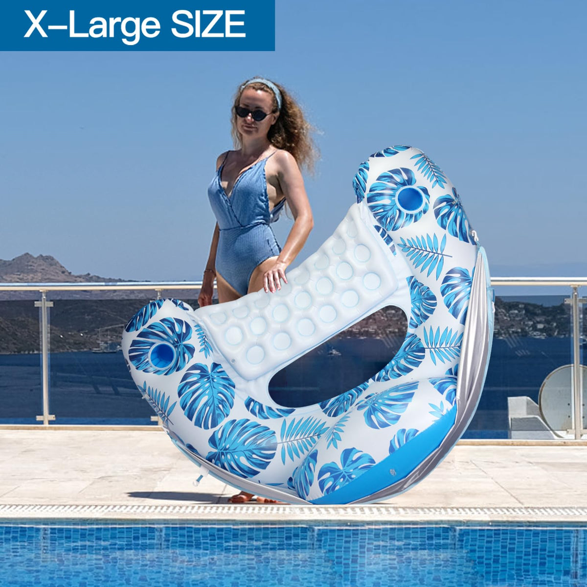 XL Pool Float with Canopy and Cup Holder K1758
