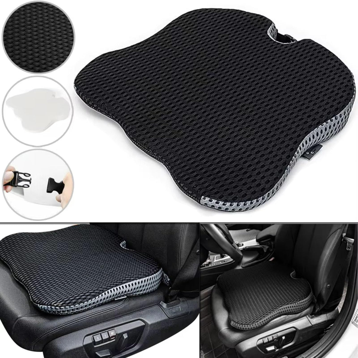 Memory Foam Grey Car Seat Booster Cushion X380625