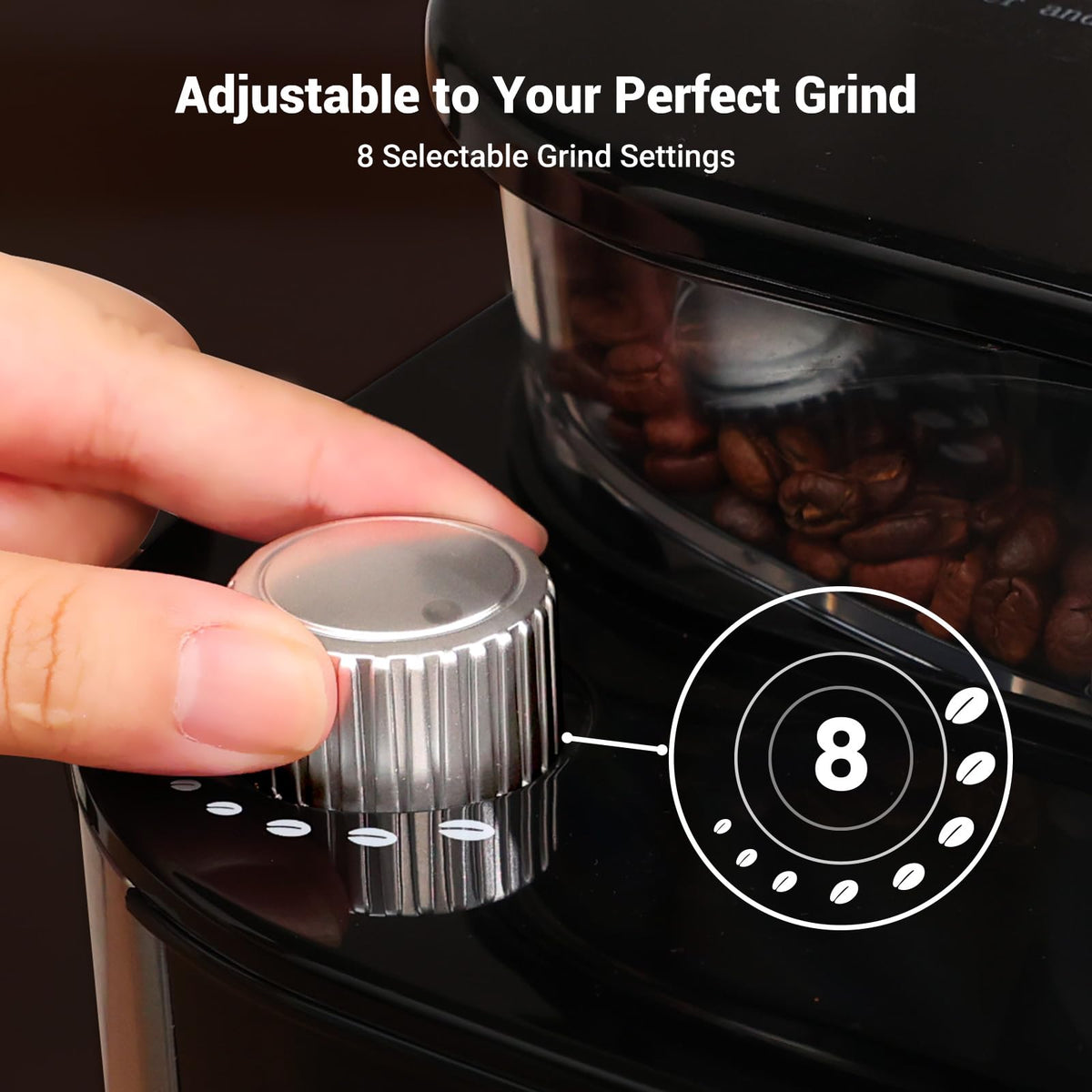 10-Cup Drip Coffee Maker with Built-In Burr Grinder P540