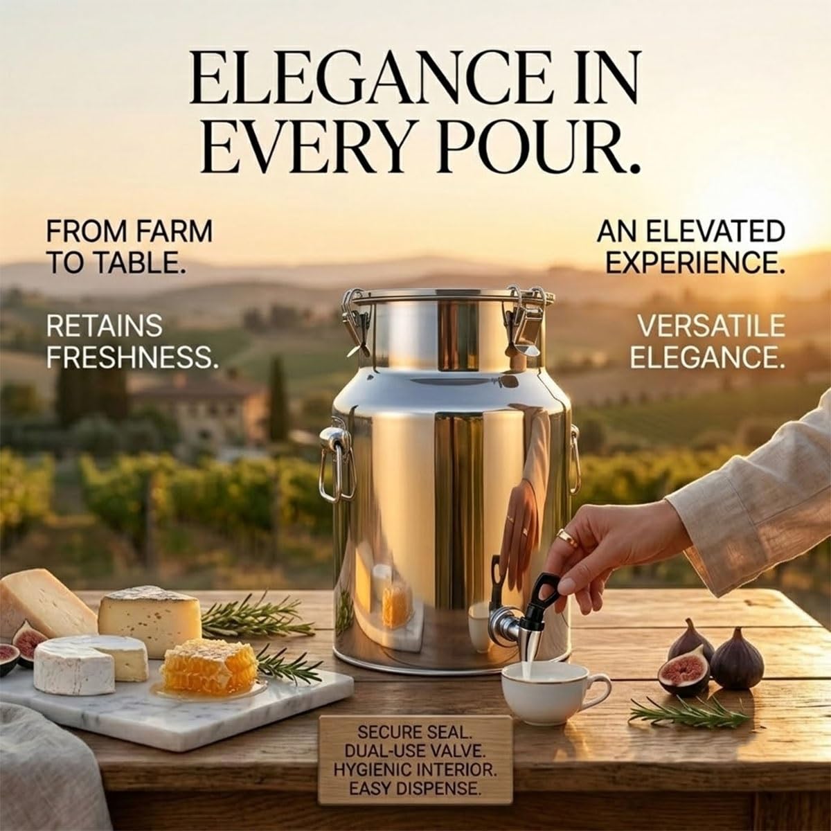 Stainless Steel Beverage Dispenser with Faucet S6558
