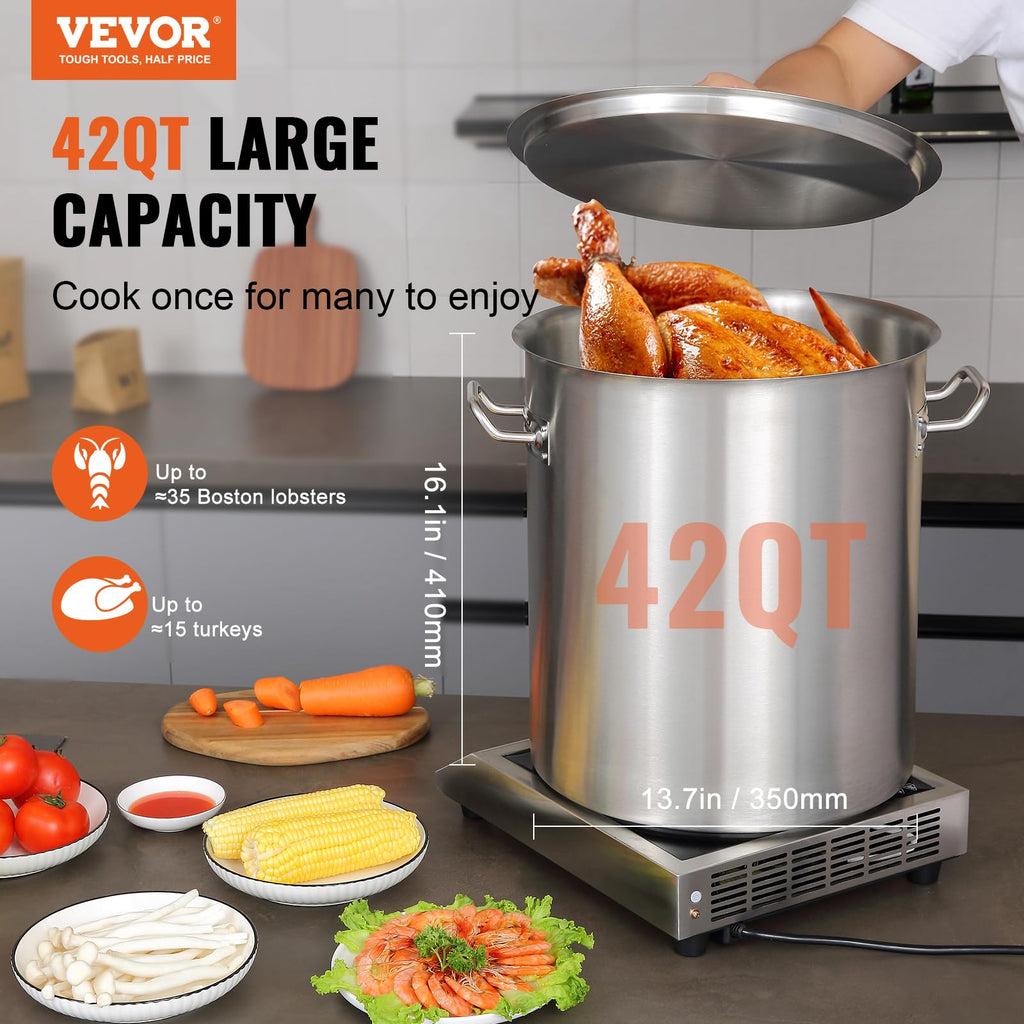 18/8 Stainless Steel 42QT Stockpot T1168