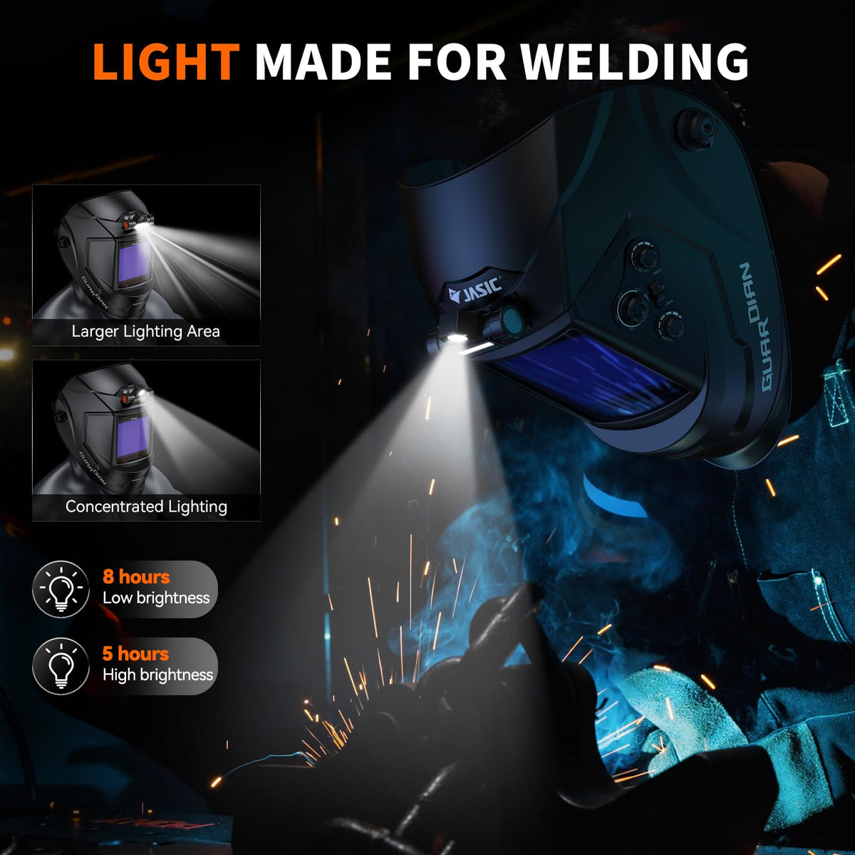 Auto Darkening Welding Helmet with Light U3785