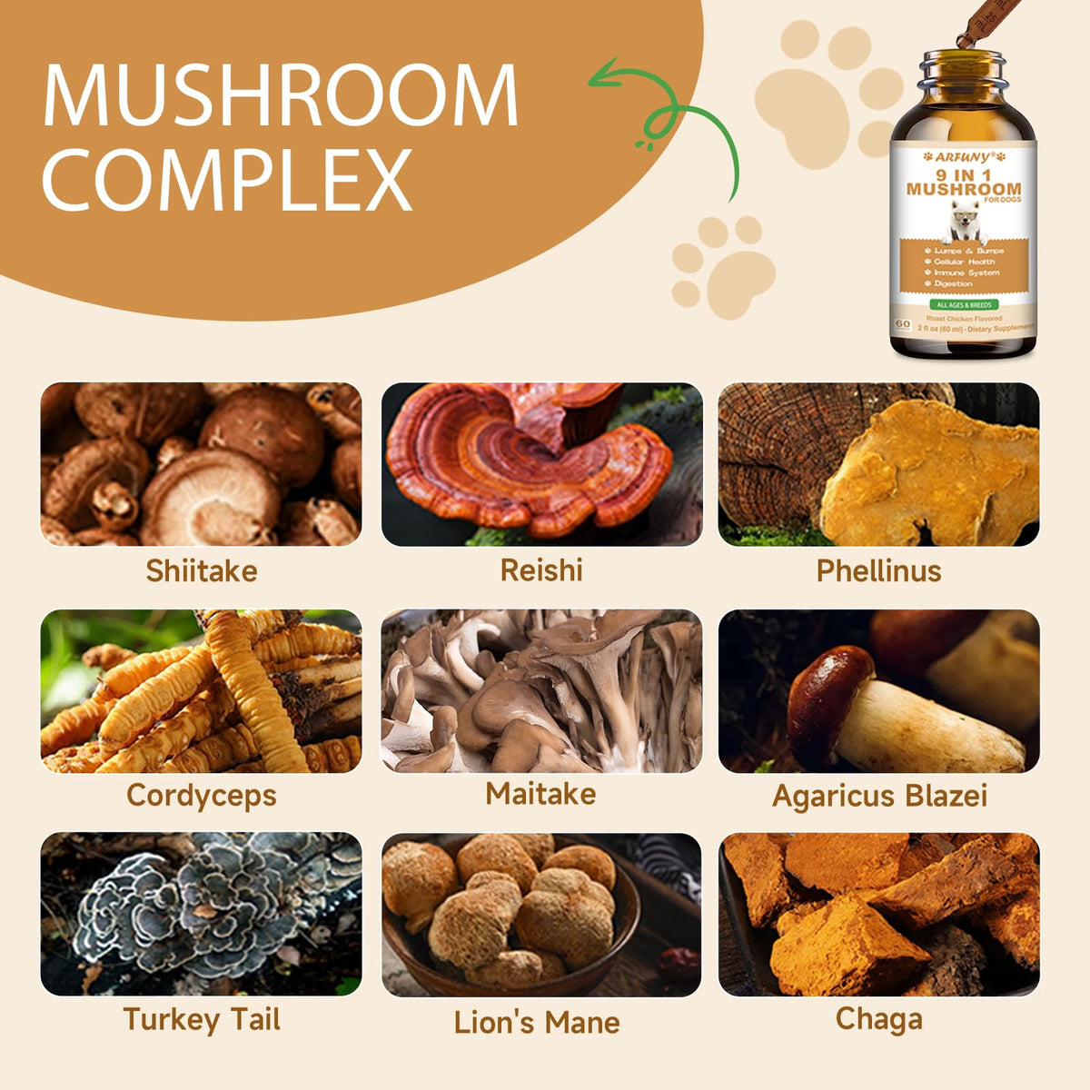 9 in 1 Mushroom for Dogs S39650