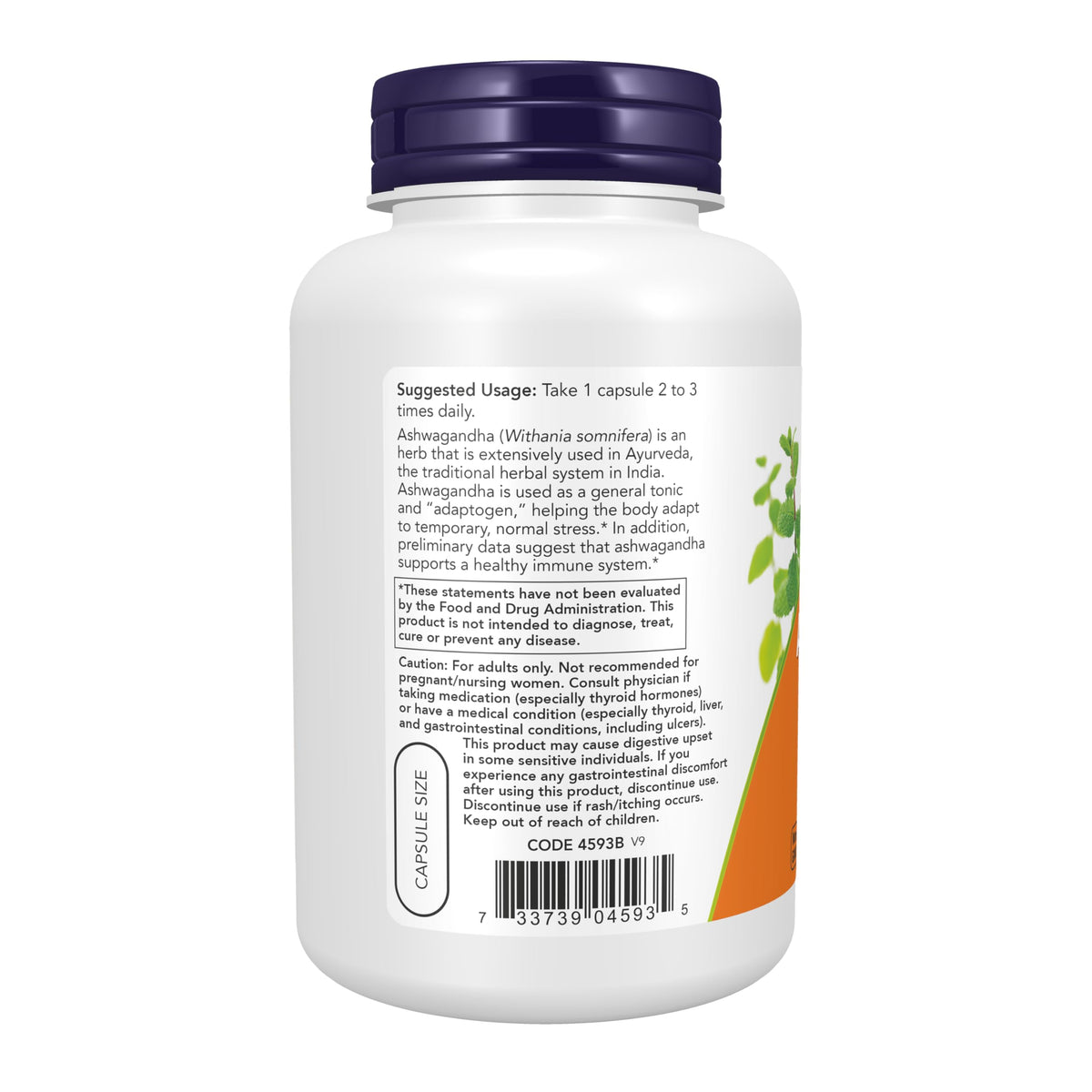 Ashwagandha 450 mg 180 Veg Caps B308895