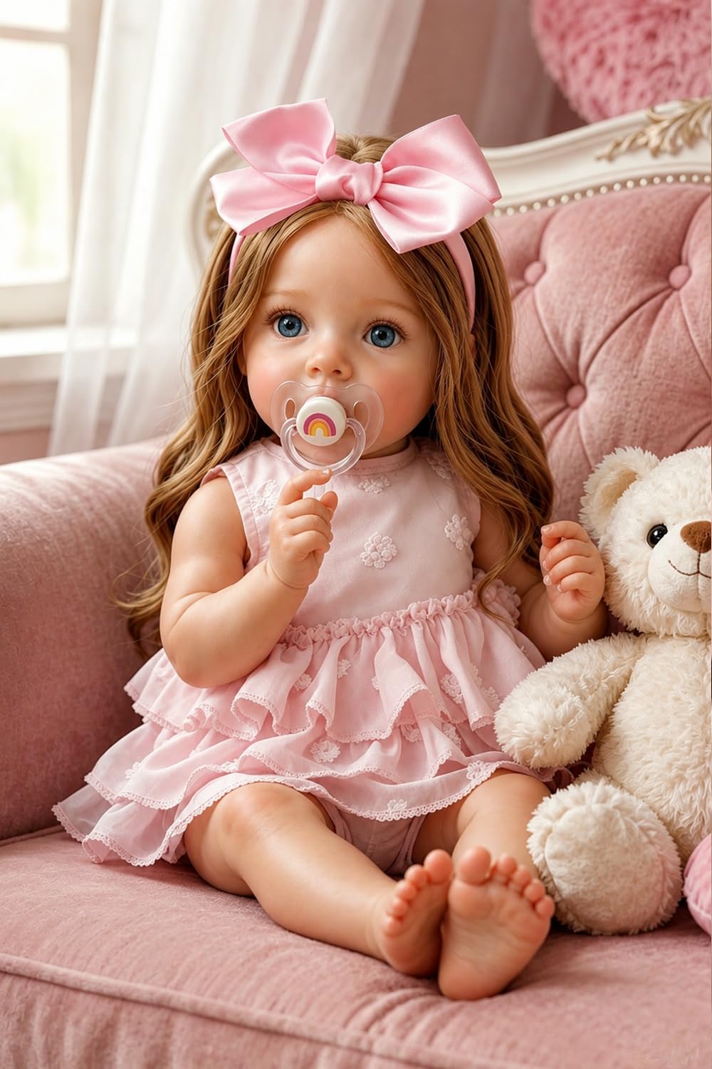 20 Inch Realistic Lifelike Newborn Baby Dolls with Soft Vinyl Body Y3182