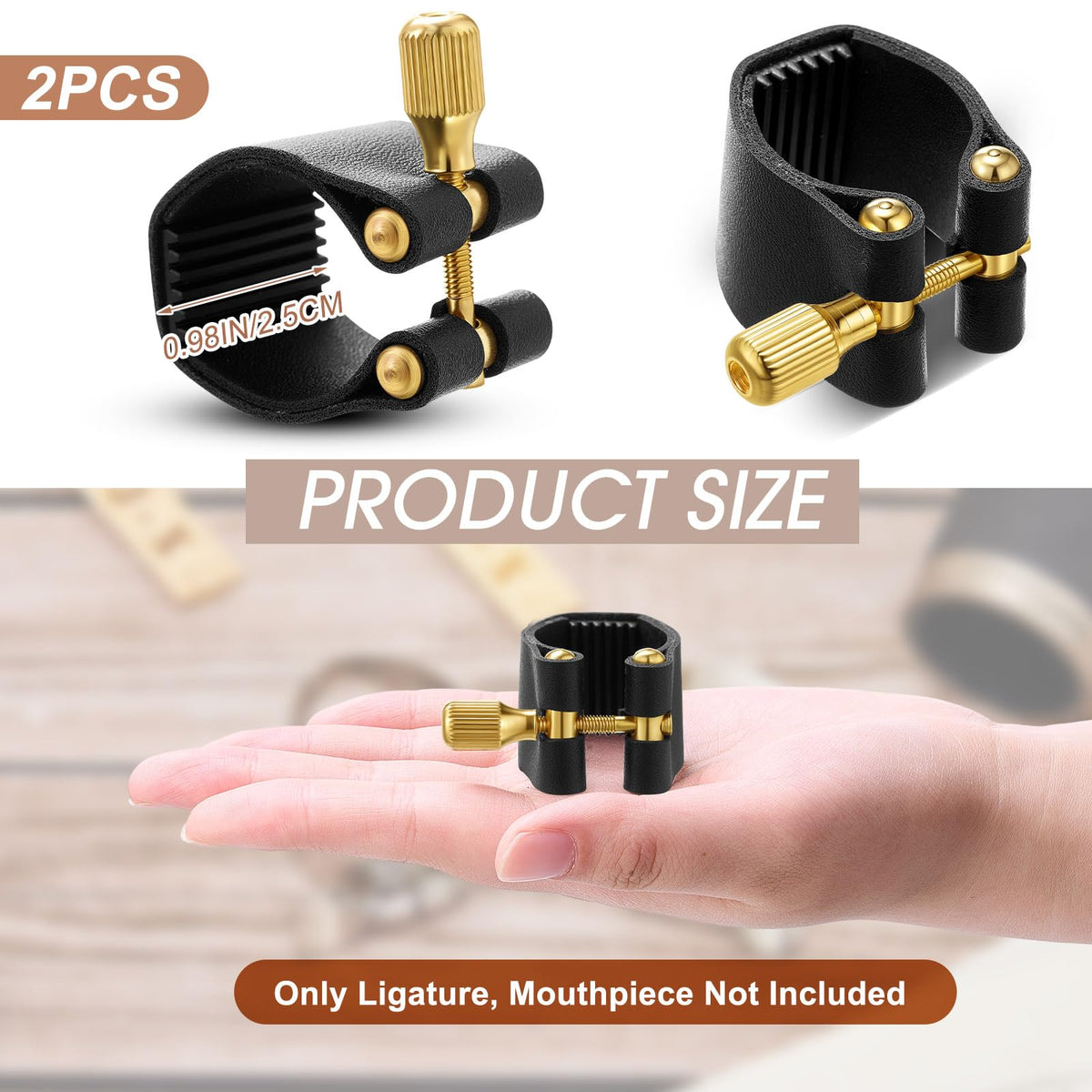 2 Pcs Alto Sax Ligature Q422058