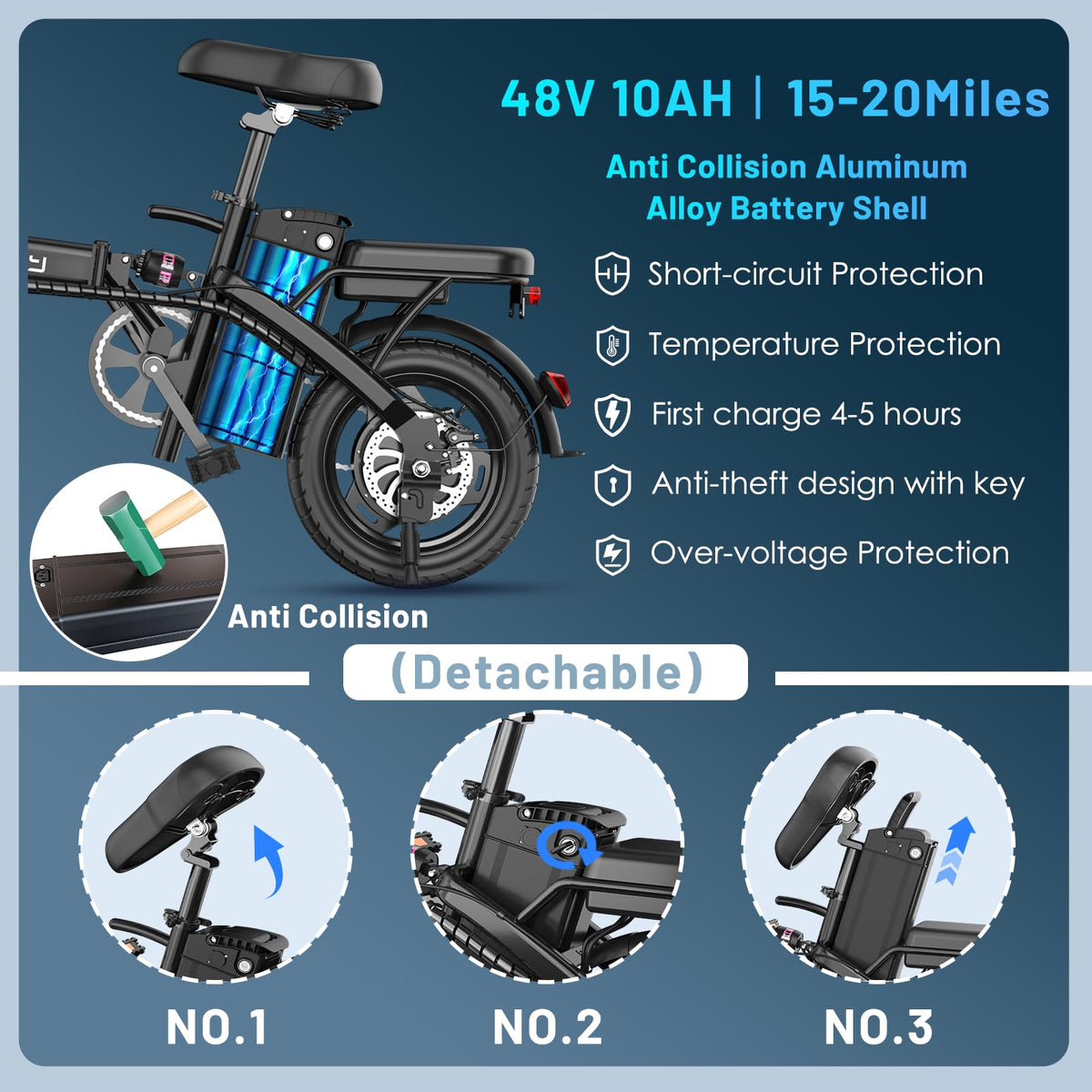 Folding Electric Bike 14" J336752