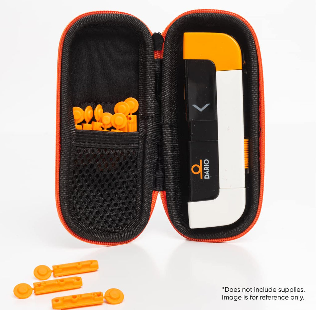 Black Diabetes Travel Case and 100 Sterile Lancets I621332