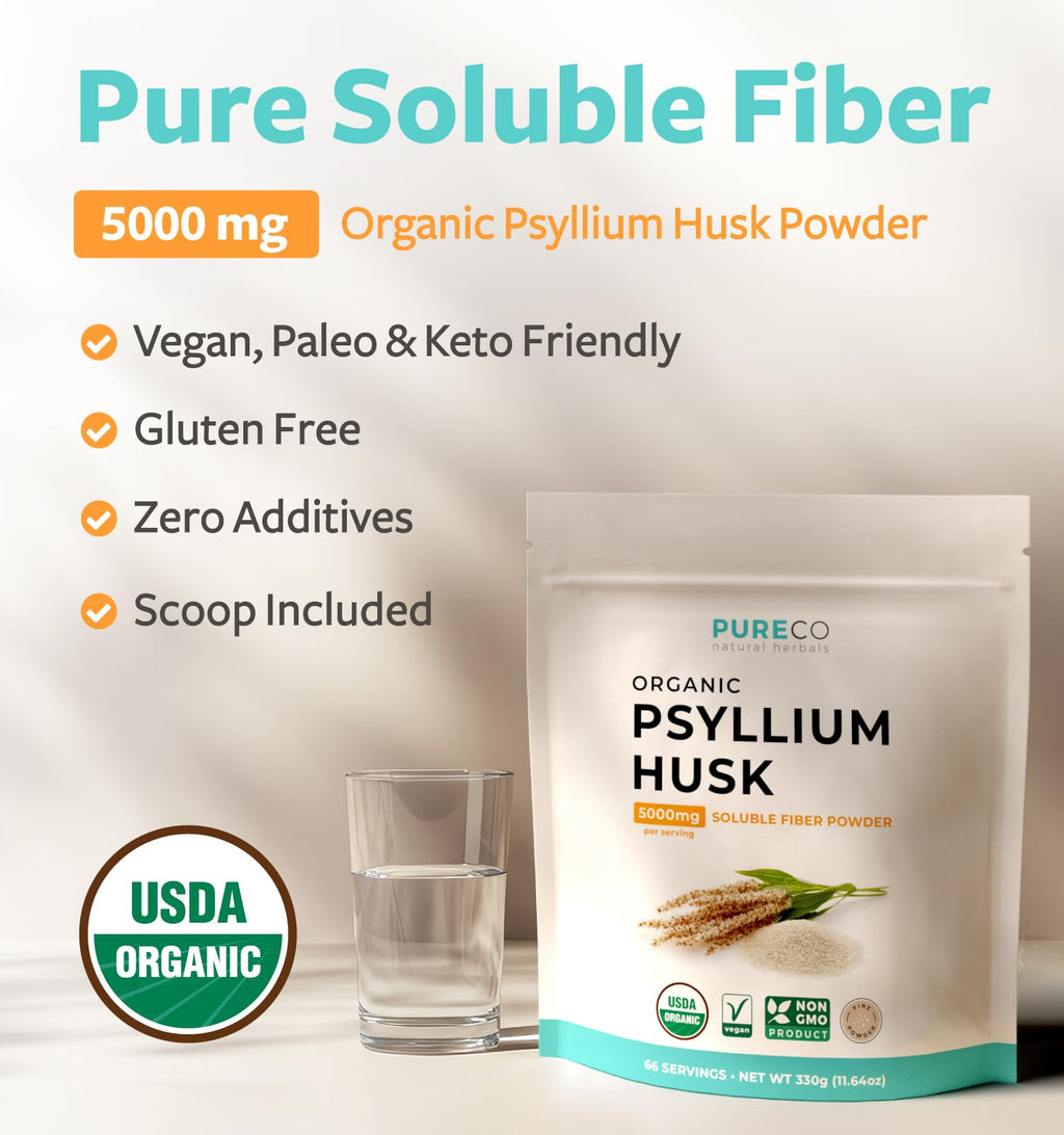 Organic Psyllium Husk Powder 66 Servings N1799
