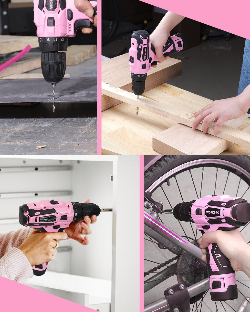 Pink Cordless Drill Driver Set N8872