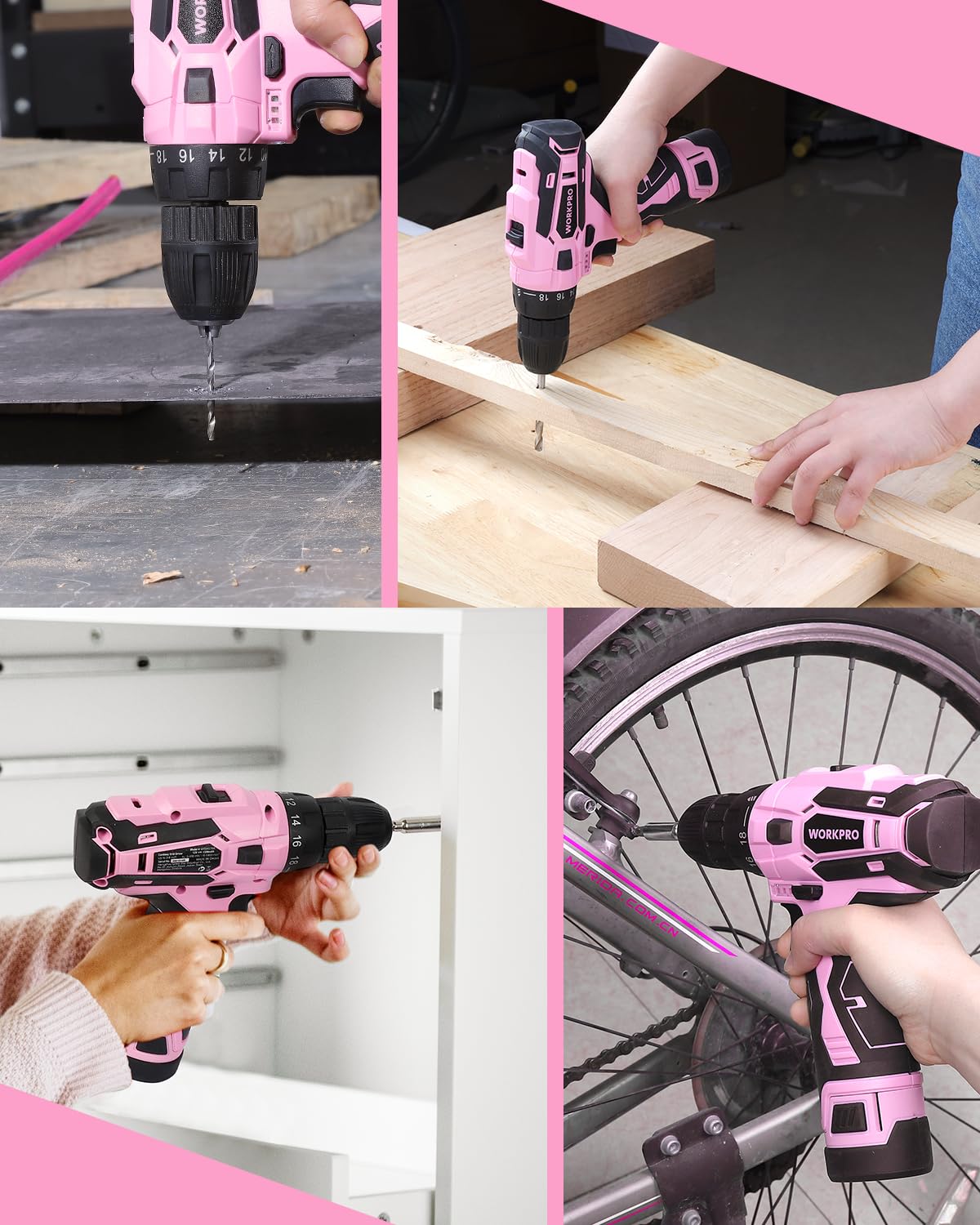 Pink Cordless Drill Driver Set N8872