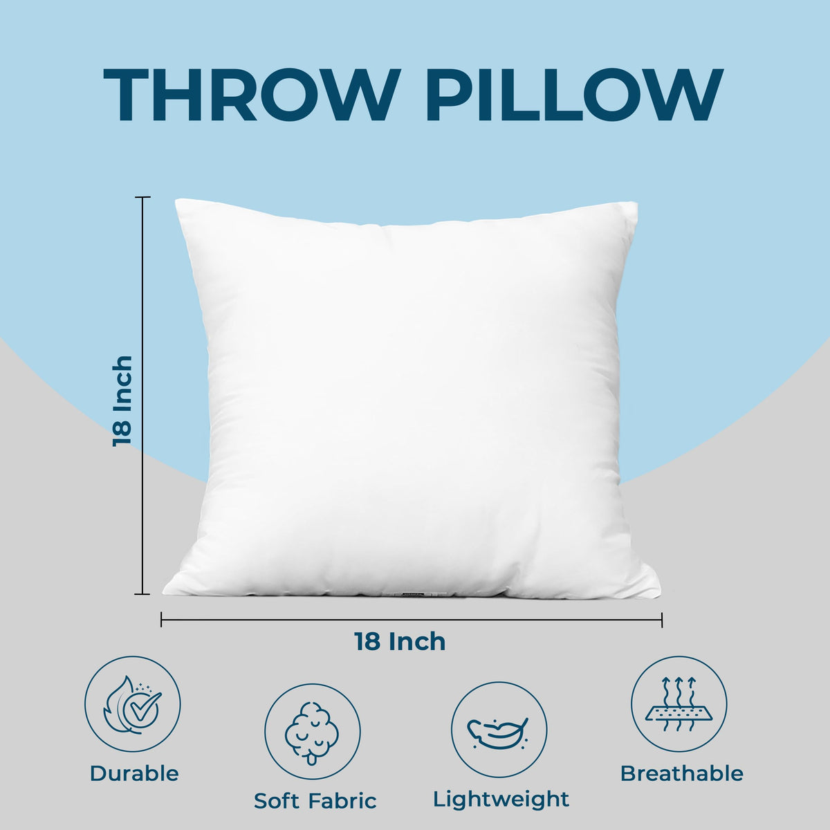 18x18 Decorative Pillow Inserts Set of 4 S50388