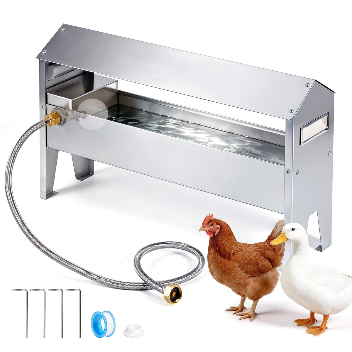 22'' Stainless Steel Automatic Chicken Waterer F492