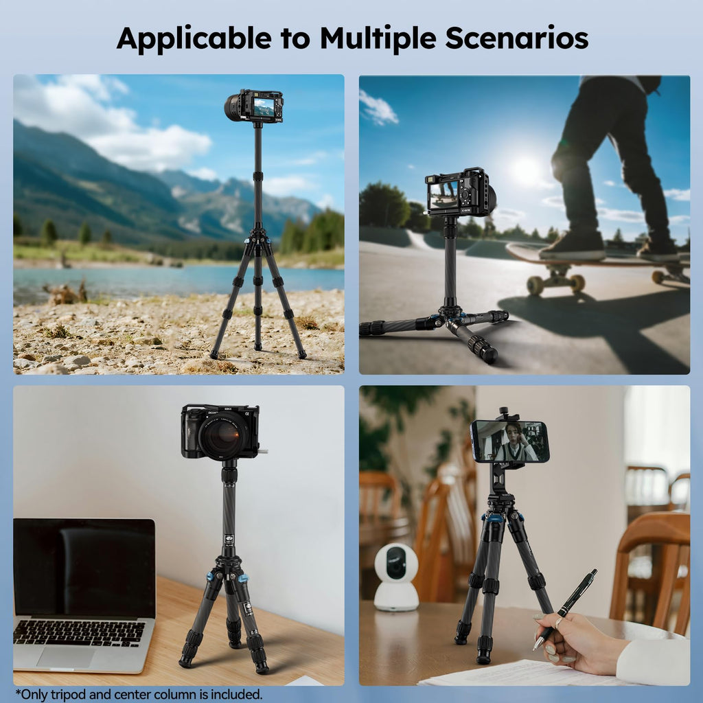Lightweight Carbon Fiber Mini Travel Tripod E967