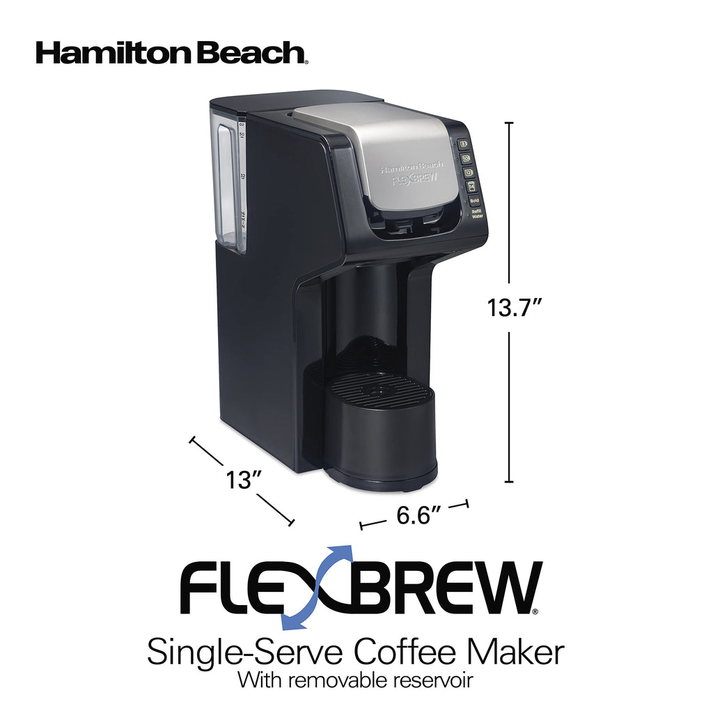 Single-Serve Coffee Maker with Removable Reservoir, Black Q55389