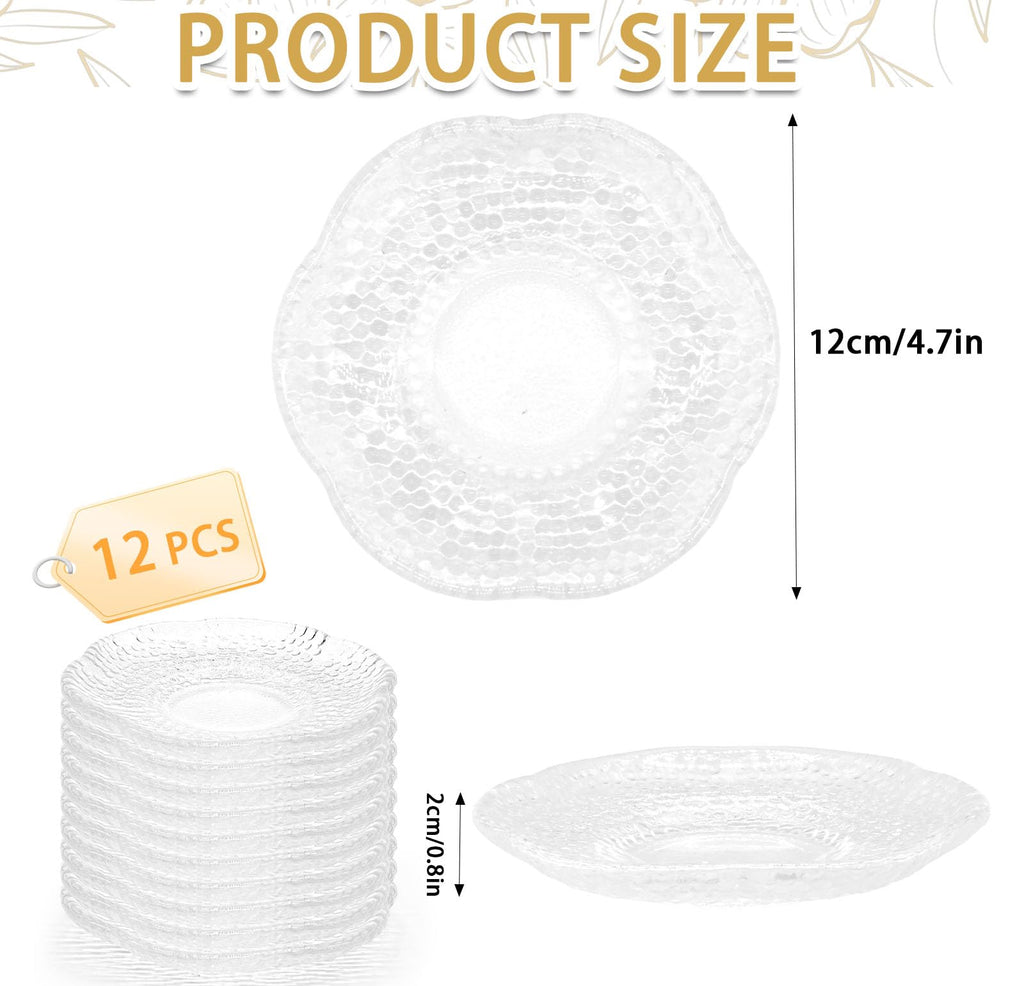 12 Pack 4.7 Inch Clear Glass Dessert Plates C56578