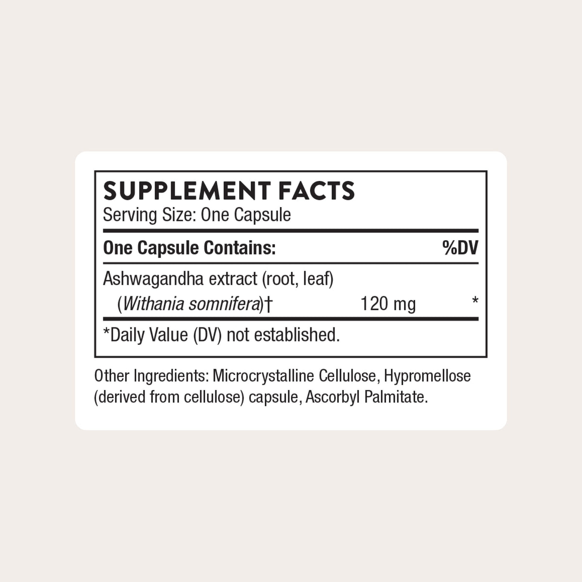 Ashwagandha Extract 30 Capsules J8904