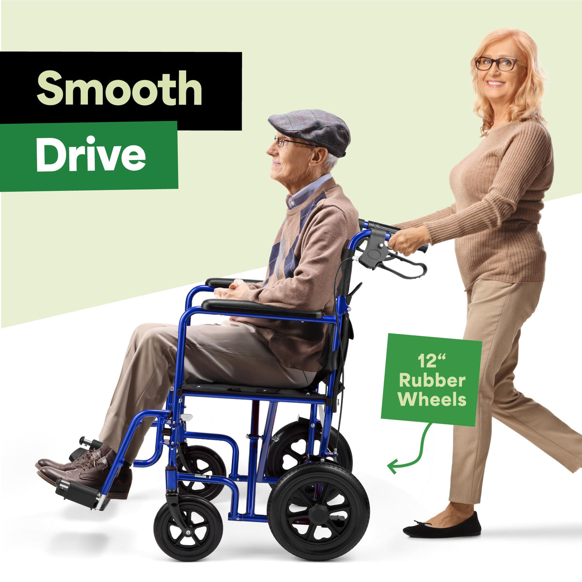 Lightweight Folding Wheelchair with Hand Brakes Z464