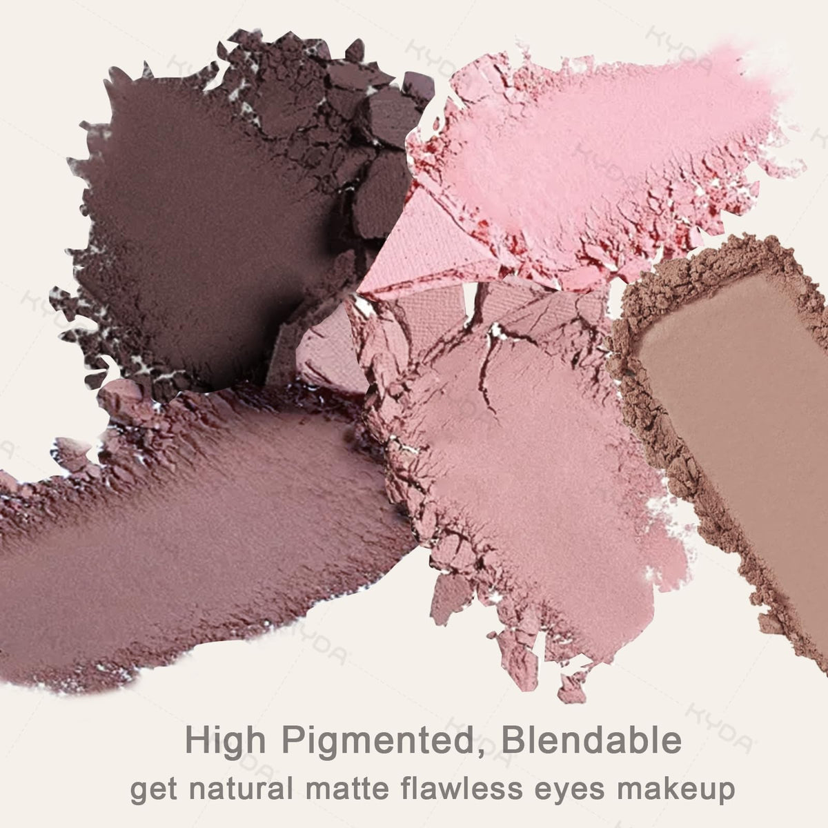 12 Color Grey Pink Eyeshadow Palette with Brush J920