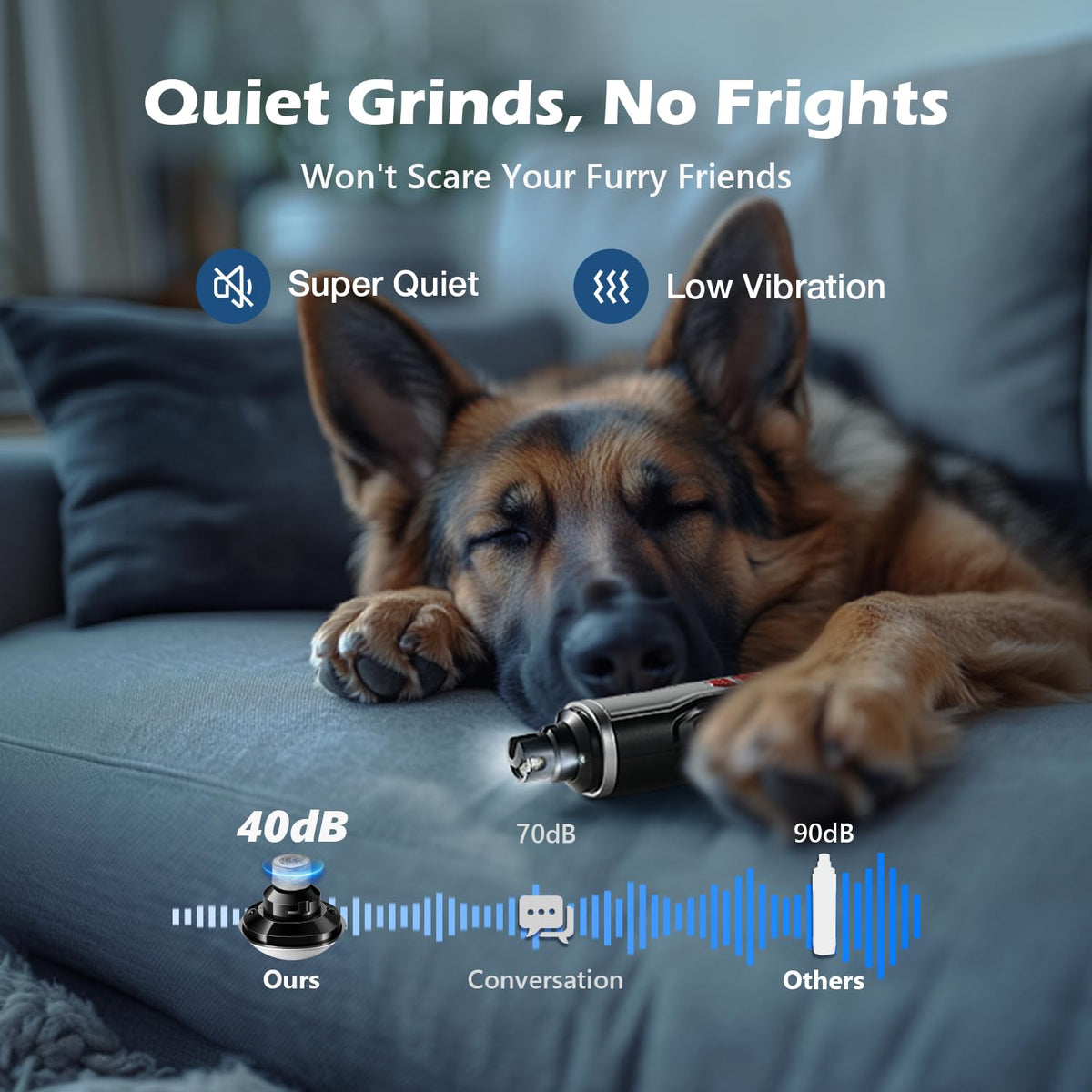 Electric Dog Nail Grinder with LED Light H142