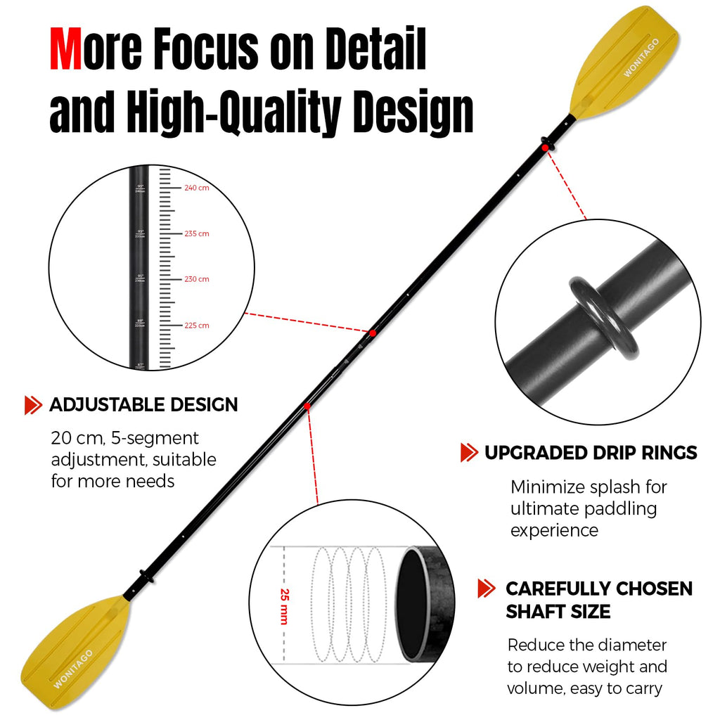Adjustable Portable 5-Piece Kayak Paddle S677