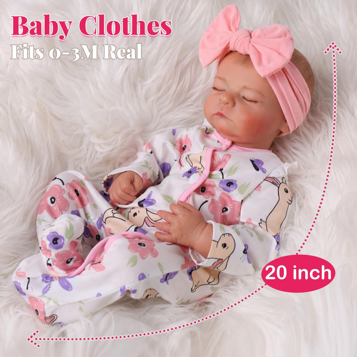 20 Inch Closed-Eye Reborn Baby Doll G920