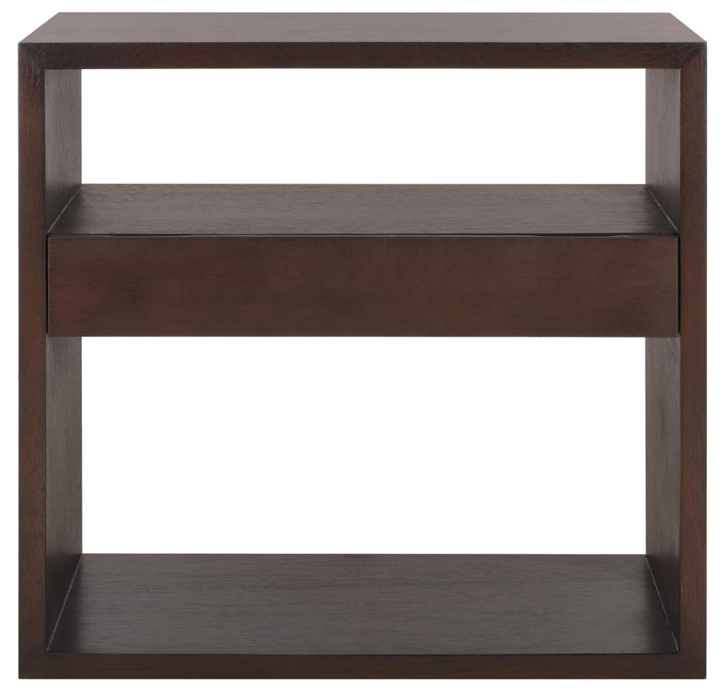 Dark Oak 2-Shelf 1-Drawer Console Table X559537