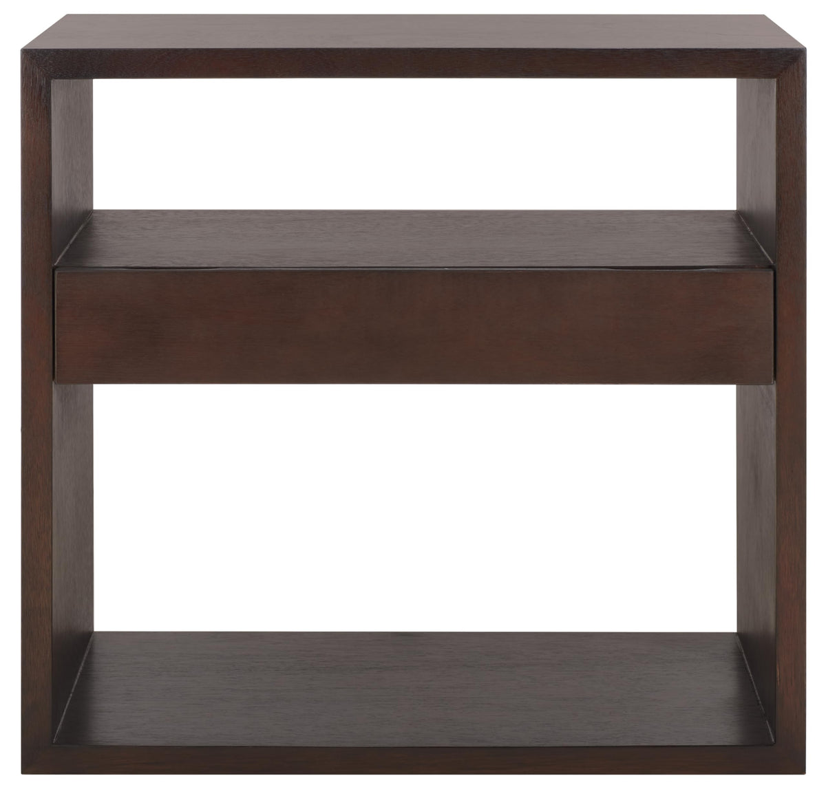 Dark Oak 2-Shelf 1-Drawer Console Table X559537