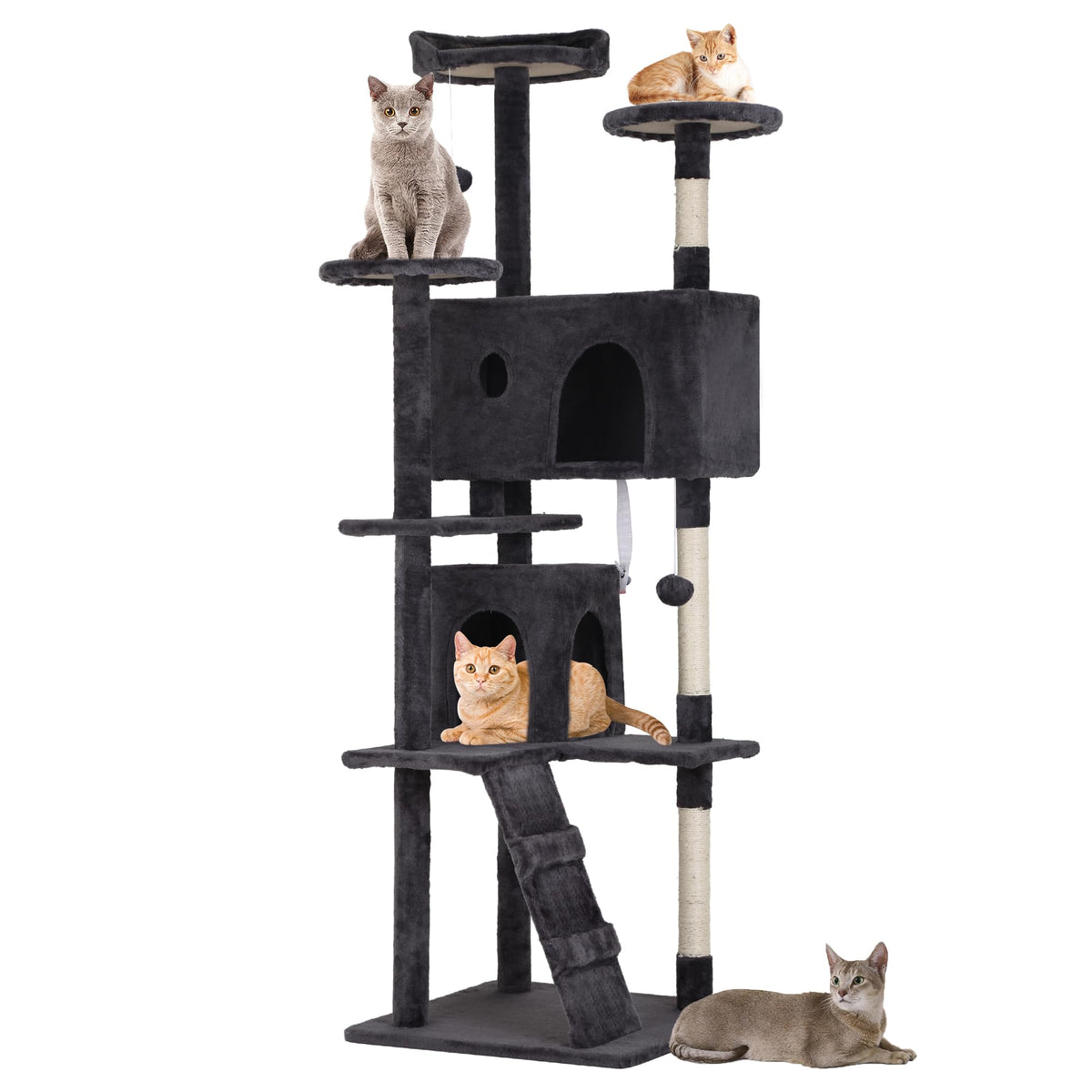 Dark Gray Multi-Level Cat Tree T934