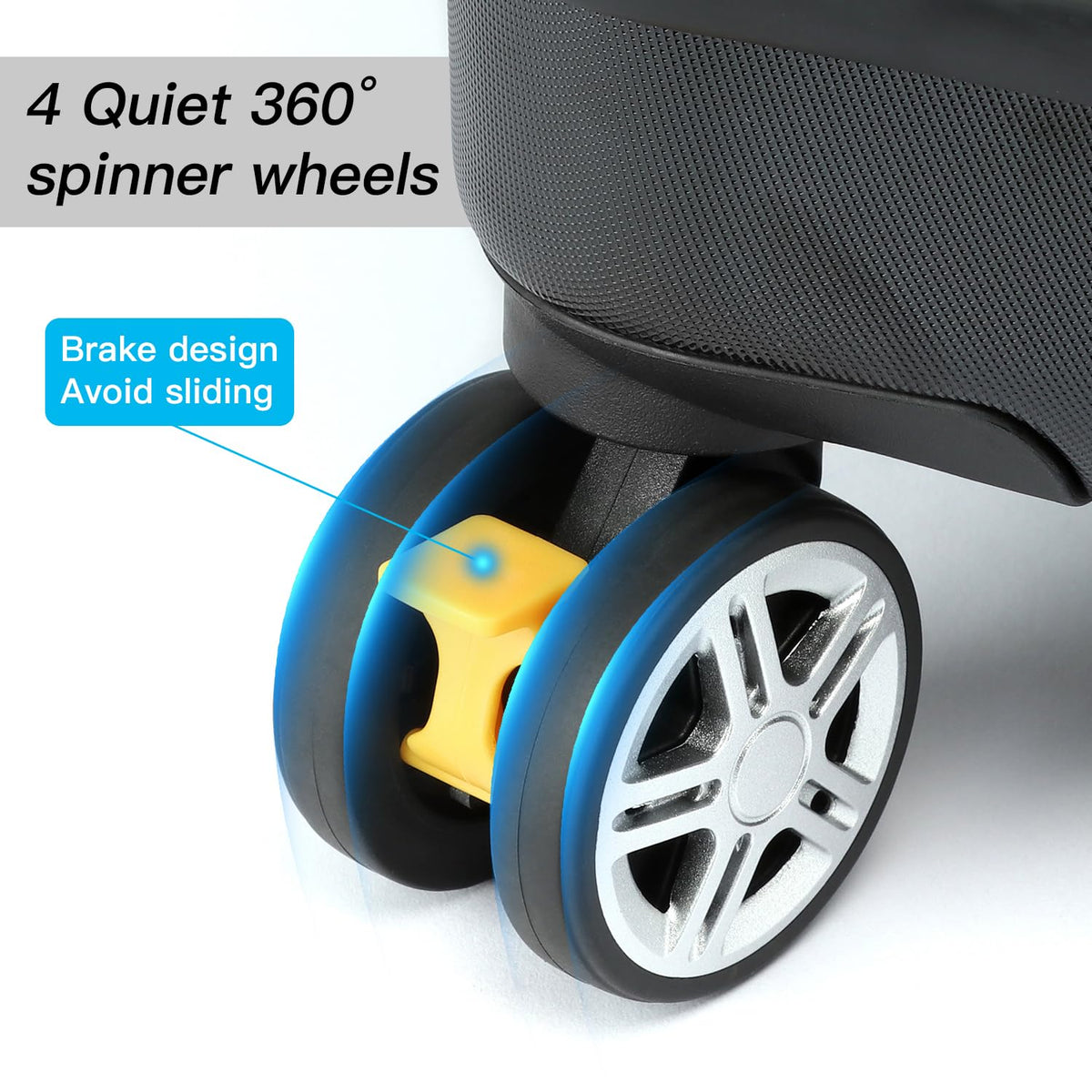 Green Car Seat Travel Bag with Spinner Wheels C9101