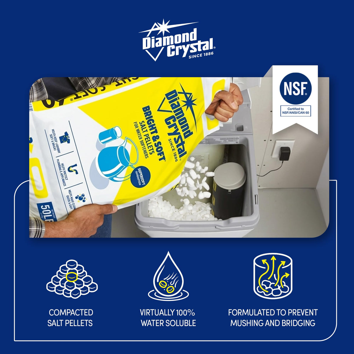 Water Softener Salt Pellets 50 Pounds T881432