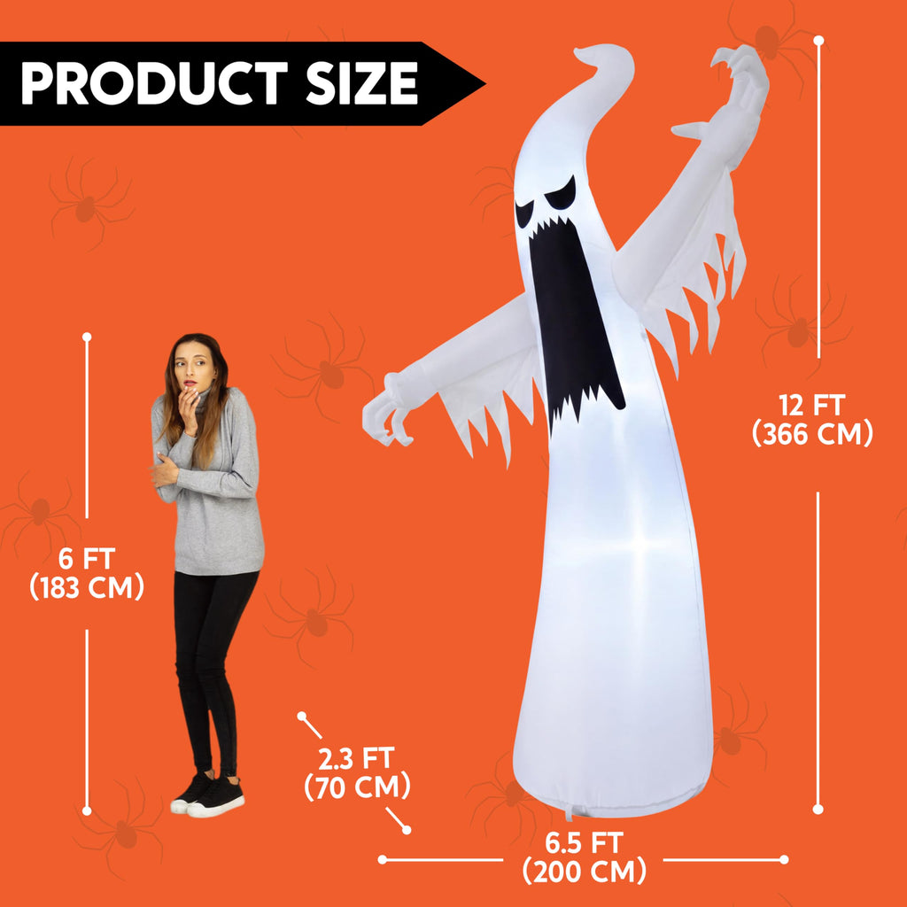 12 FT Inflatable Ghost Outdoor Decoration with LEDs X6851