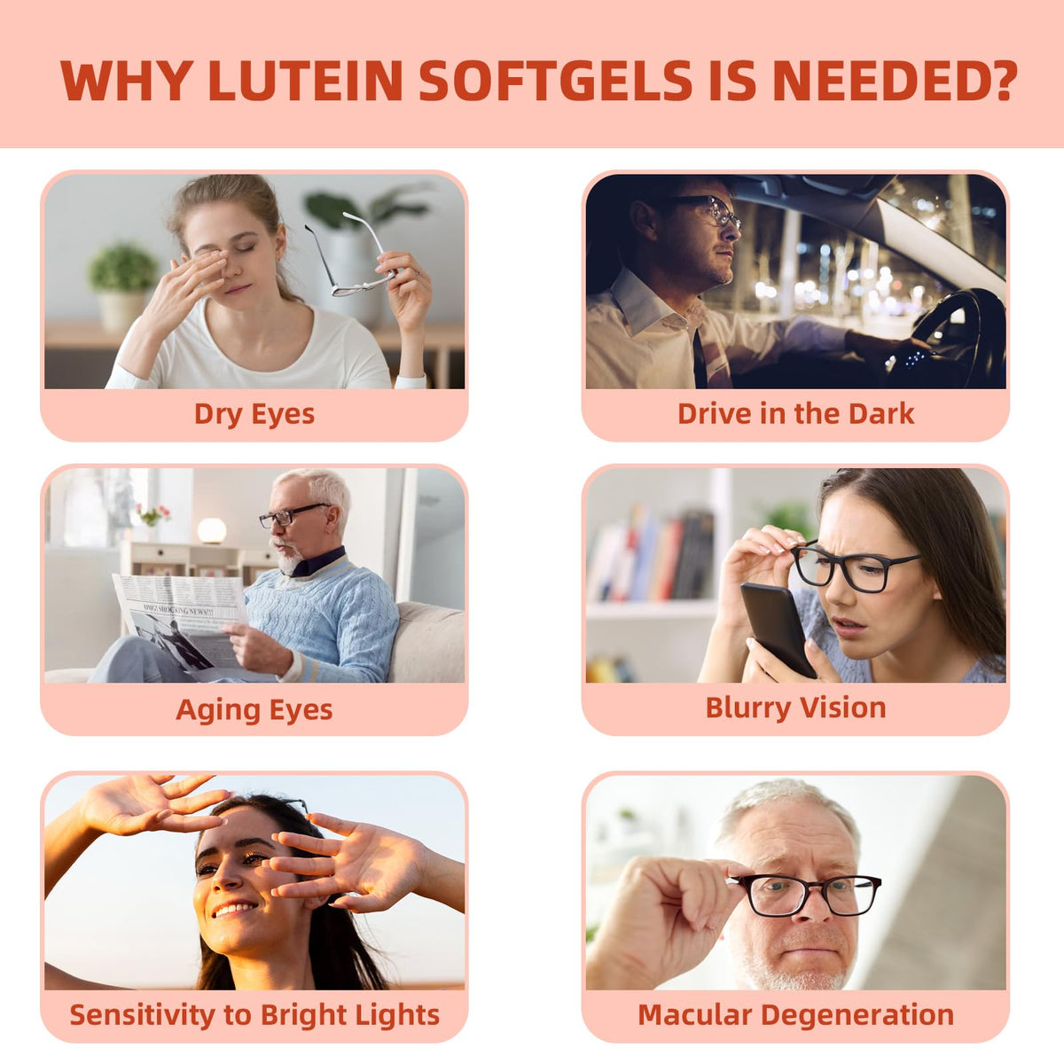 Lutein and Zeaxanthin Softgels with Vitamins C, E, Omega 3 Q277104