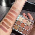 Golden Caramel 9 Warm Bronze & Nude Brown Eyeshadow Palette Matte & Metallic S27111