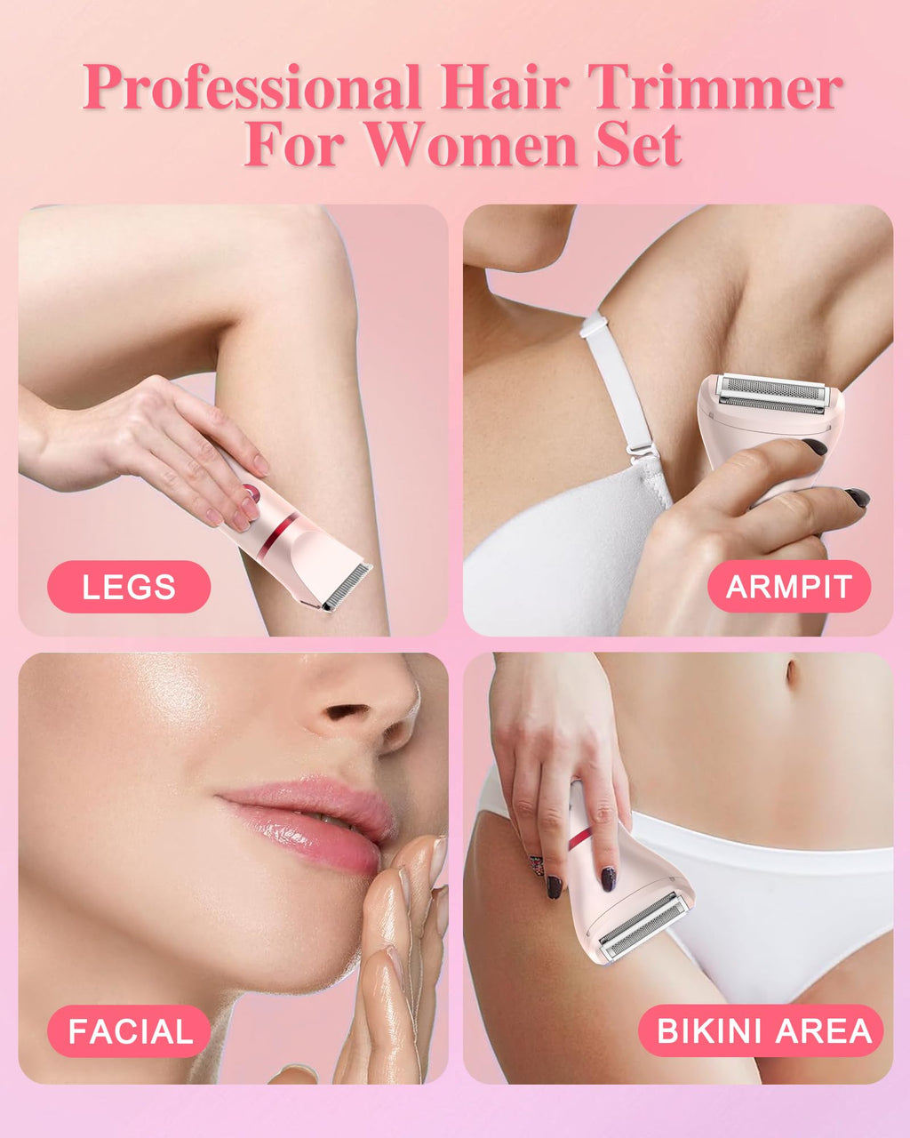 3-in-1 Rechargeable Waterproof Bikini Trimmer K516