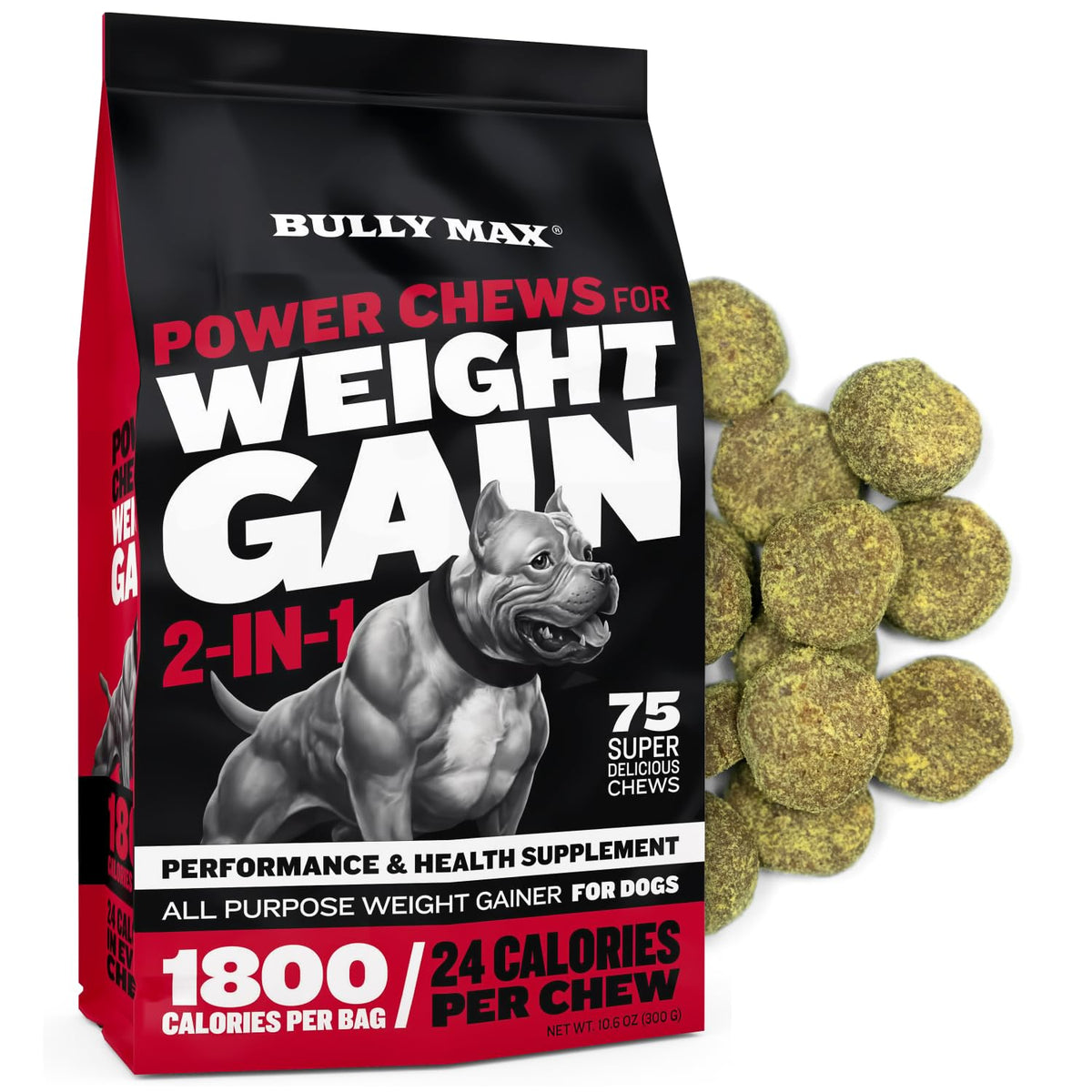 High-Calorie Liquid Weight Gainer & Soft Chews for Dogs I958023