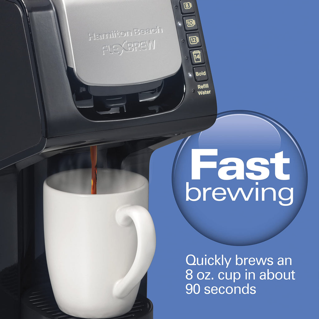 Single-Serve Coffee Maker with Removable Reservoir, Black Q55389