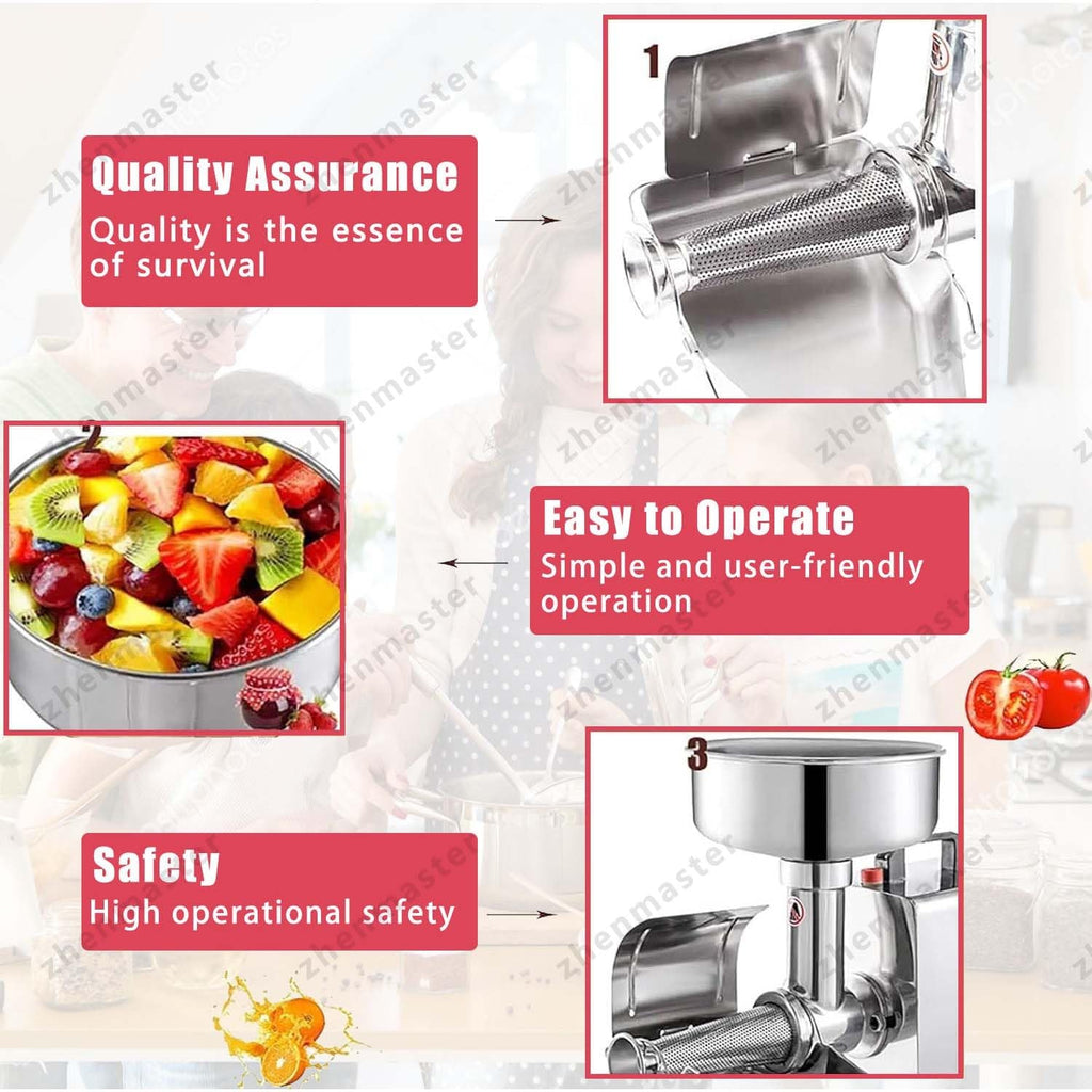 450W Electric Stainless Steel Tomato Strainer J200