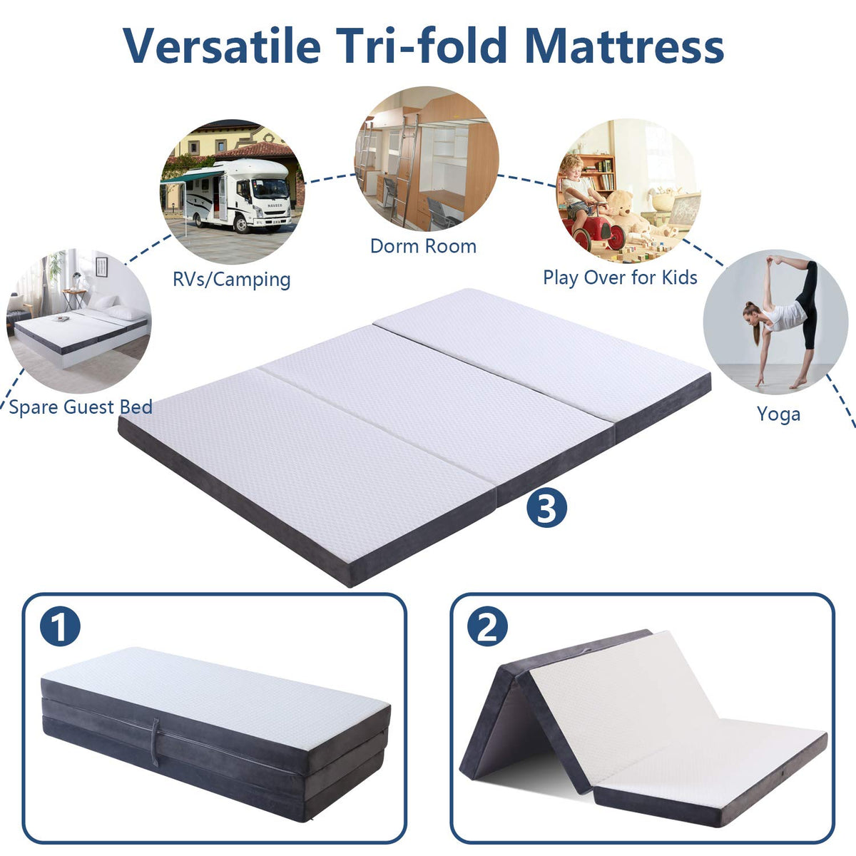 4 Inches Folding Foam Mat K250
