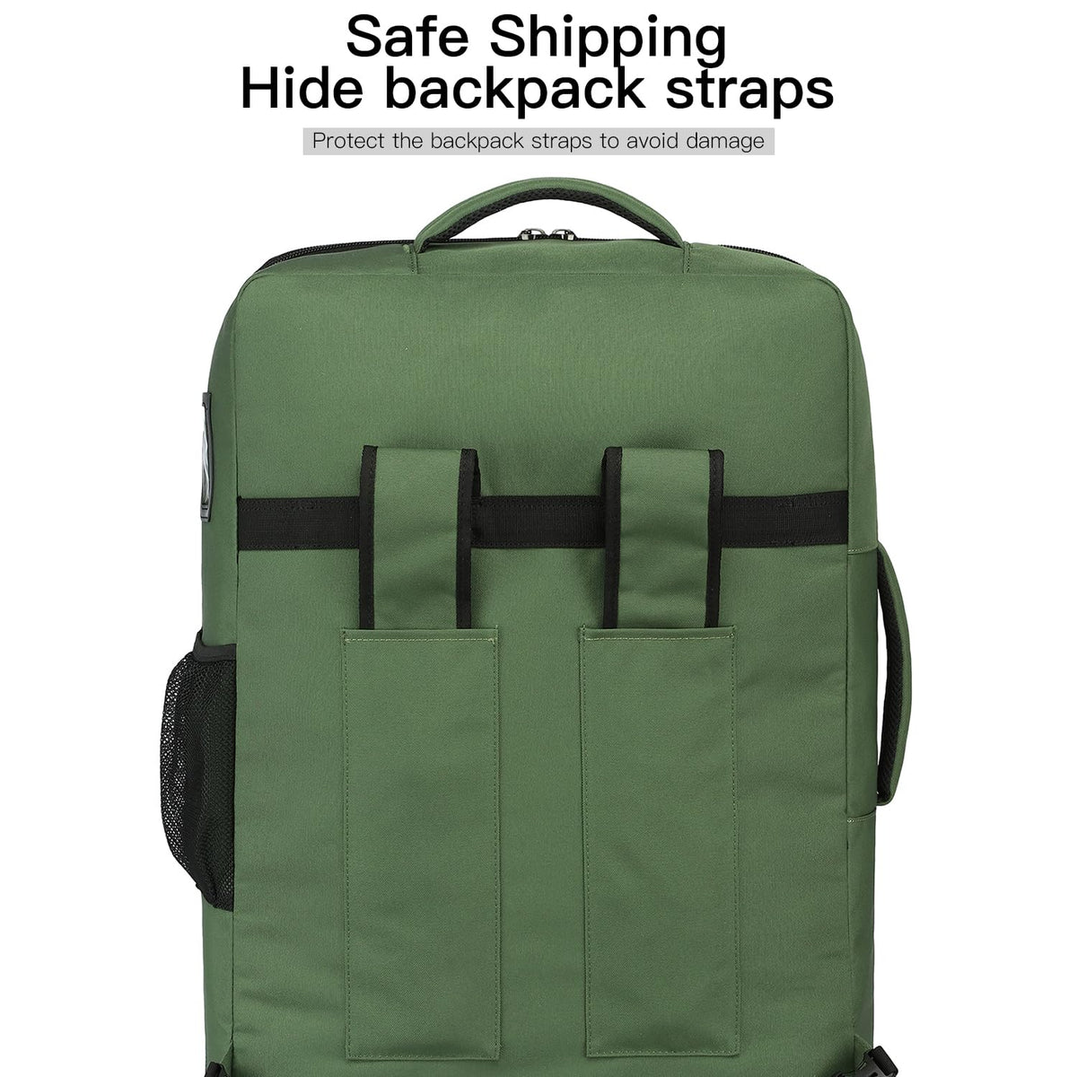 Green Car Seat Travel Bag with Spinner Wheels C9101