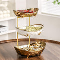 3 Tier Ceramic Fruit Bowl with Metal Stand K932884