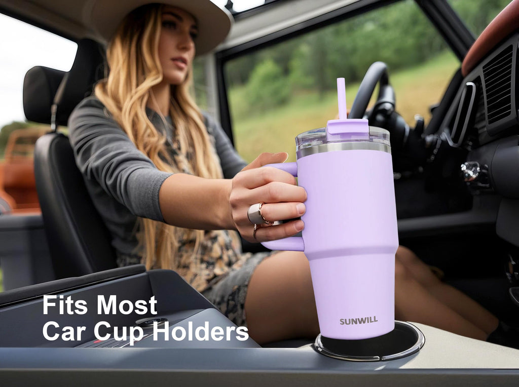 20 oz Insulated Stainless Steel Tumbler with Handle and Straw V6723