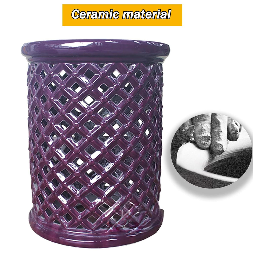 White Ceramic Decorative Garden Stool M9201